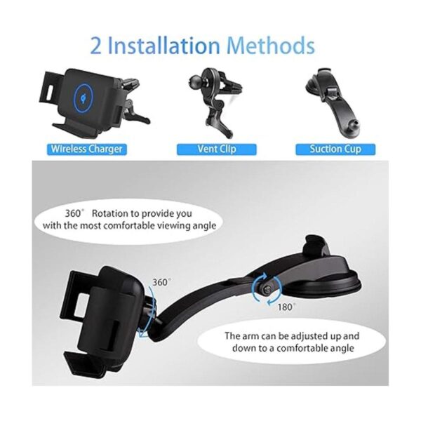 Soporte de cargador de coche inalámbrico compatible con