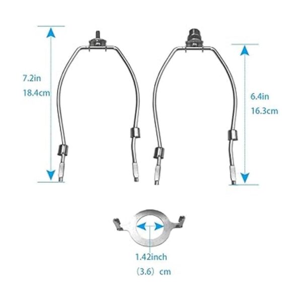 Soporte de arpa para lámpara de 7 pulgadas y base de luz_2
