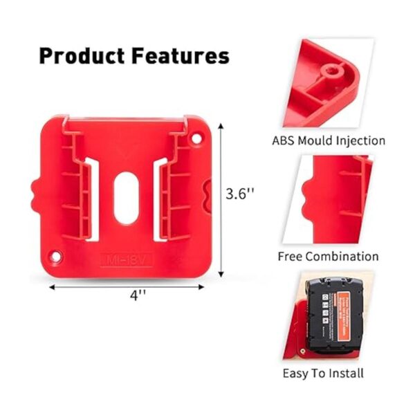 Soporte de batería para baterías Milwaukee M18 de 18 V