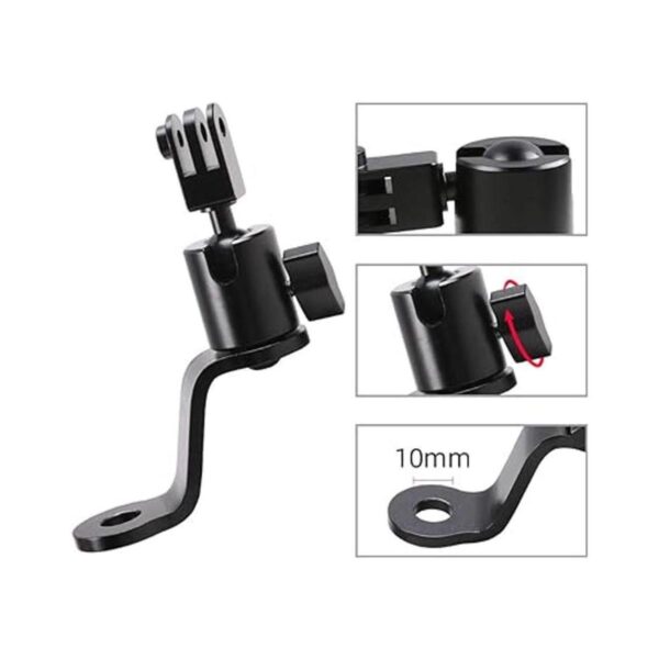 Soporte de aluminio para motocicleta con espejo retrovisor_2