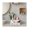 Soporte blanco rústico para secadora de cabello_5