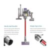 Soporte de accesorios para Dyson V15 V11 V10 V8 V7 Soporte