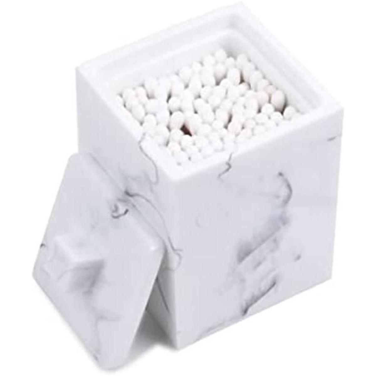 Soporte cuadrado Qtips organizador de almacenamiento para