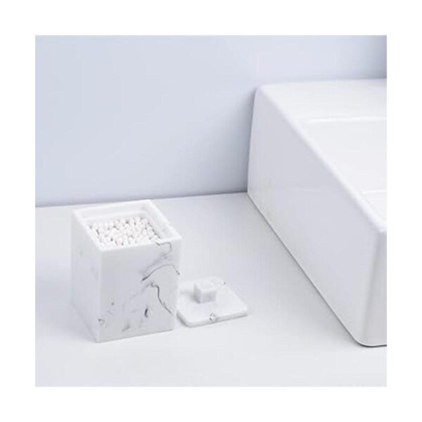 Soporte cuadrado Qtips organizador de almacenamiento para_4