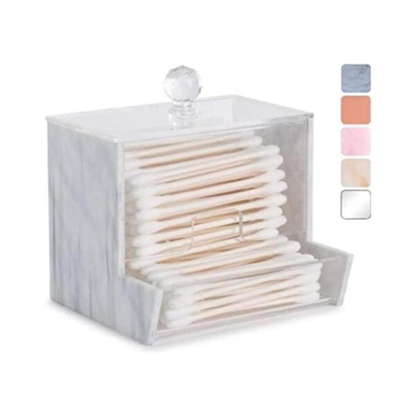 Soporte acrílico Qtip para hisopos de algodón de la marca