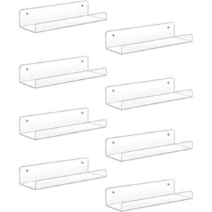 Sooyee Acrylic Shelves8 Pack 15 Inch Floating Wall_1