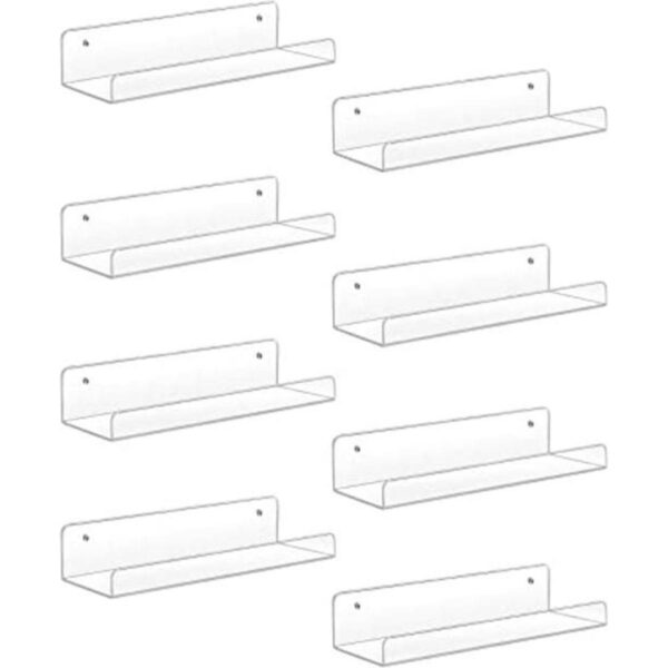 Sooyee Acrylic Shelves8 Pack 15 Inch Floating Wall_1