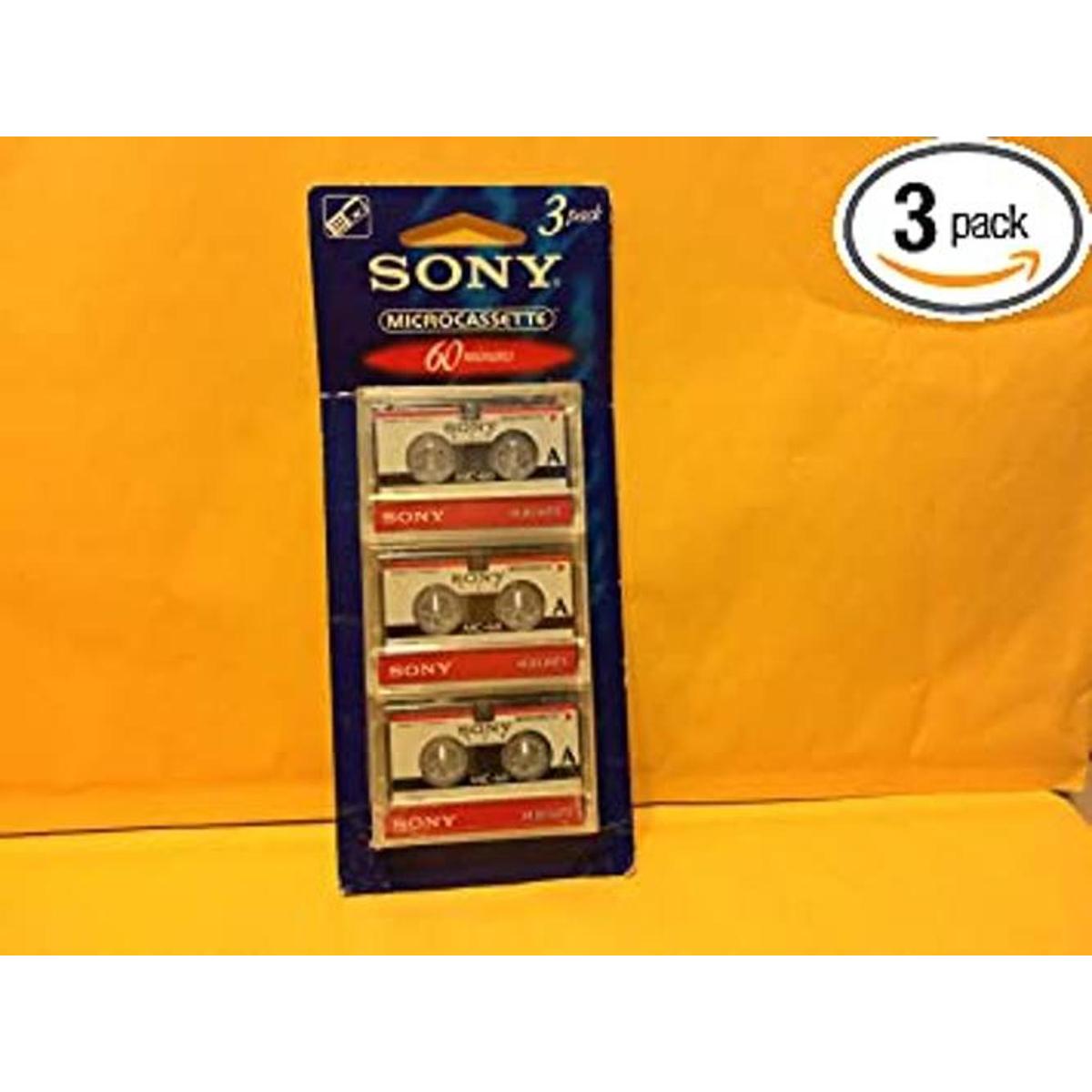 Sony 3MC60B Microcassette Paquete de 3