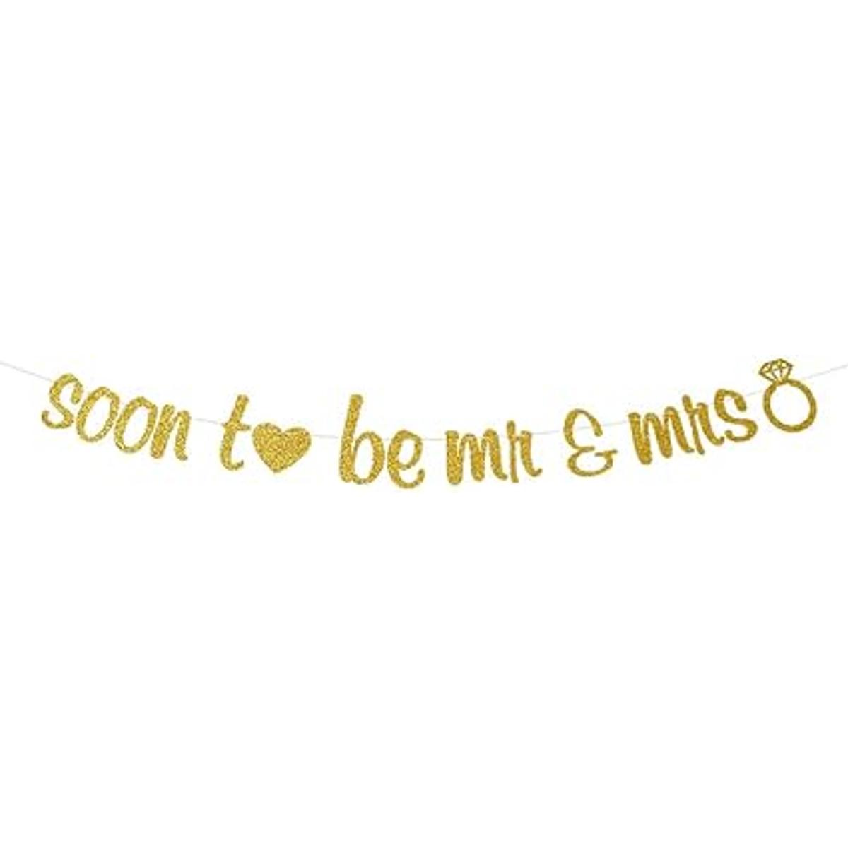 Soon To Be Mr Mrs Banner Cartel para despedida de