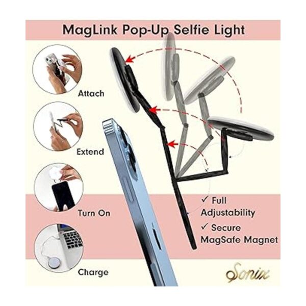 Sonix MagLink Luz emergente para selfie y agarre de_4