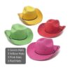 Sombreros coloridos de vaquero de 12 piezas para adultos_4