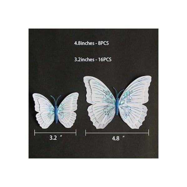 Somotersea 24 calcomanías de pared de mariposa 3D_5