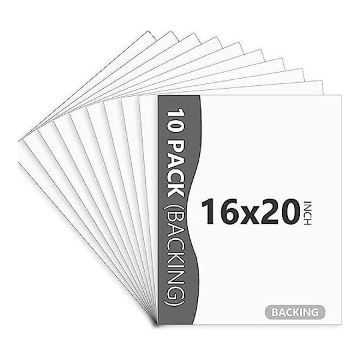 Somime Paquete de 10 tablas de respaldo blancas de 16 x 20