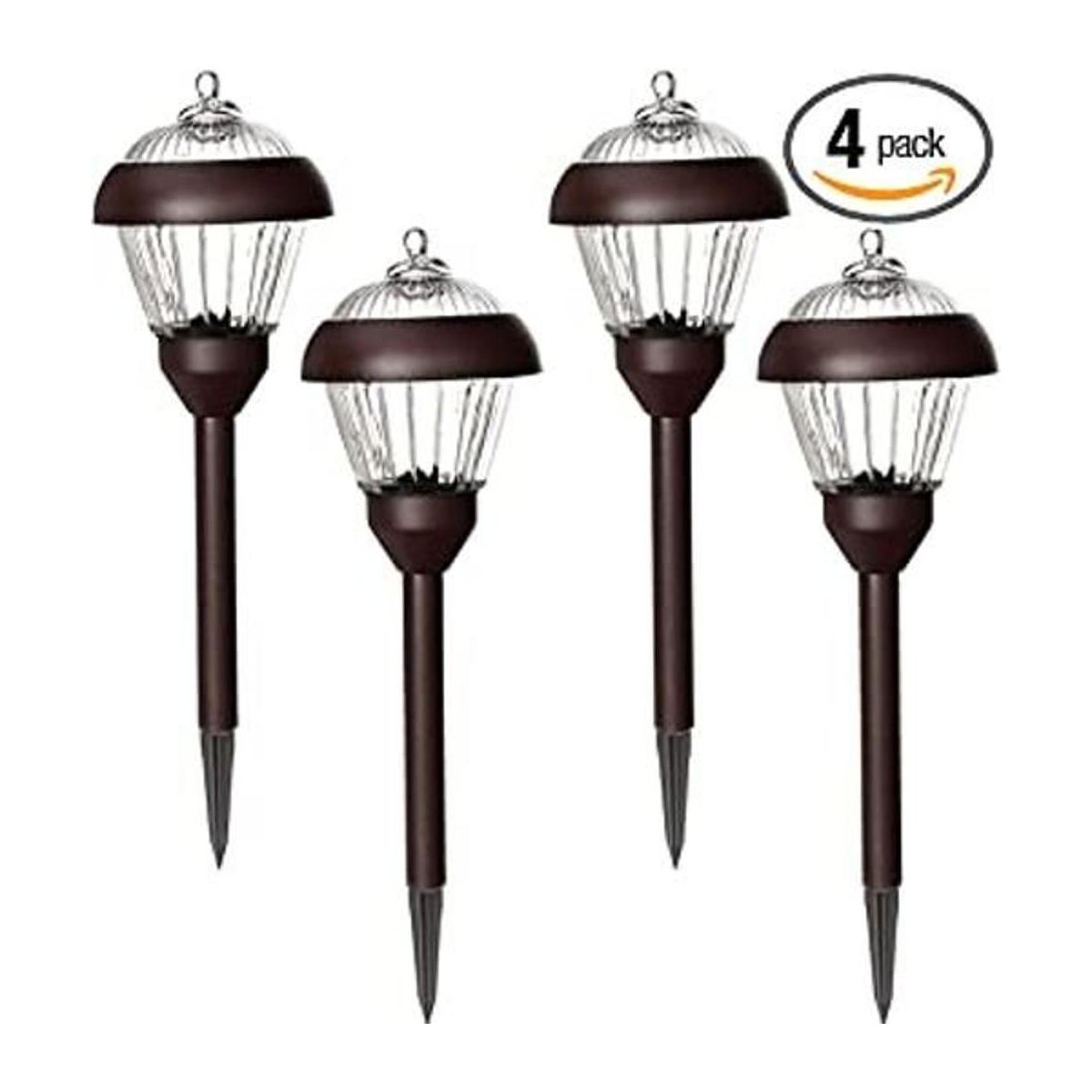 Solpex Paquete de 4 luces solares de camino de alto