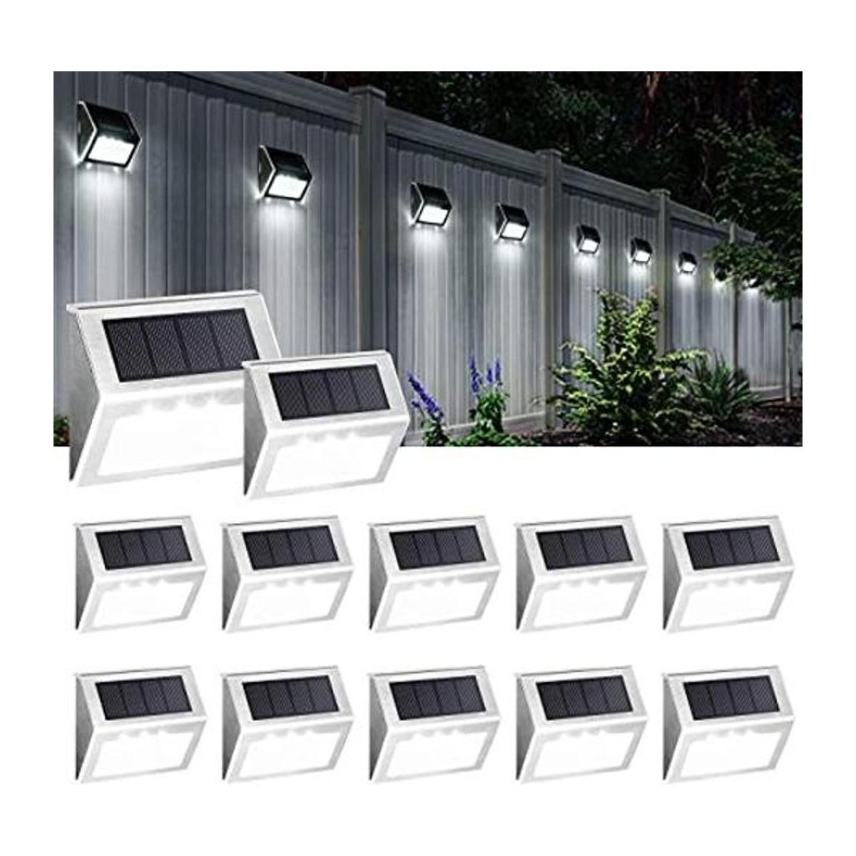 Solpex Paquete de 12 luces solares de escalón 3 luces