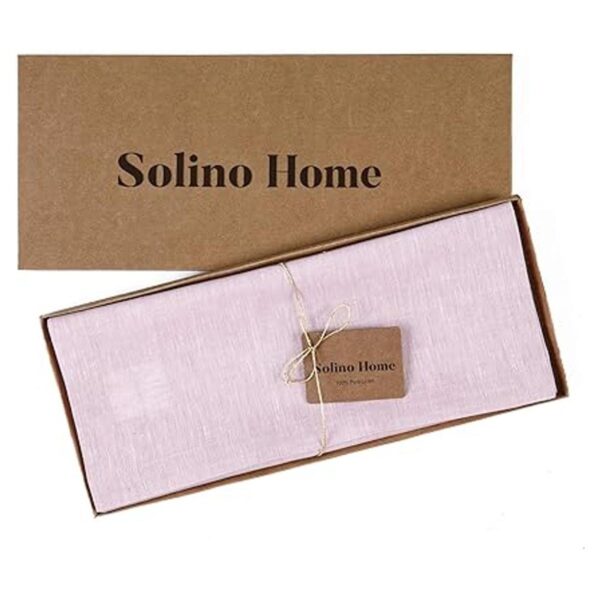 Solino Home Camino de mesa de lino 14 x 120 pulgadas_4