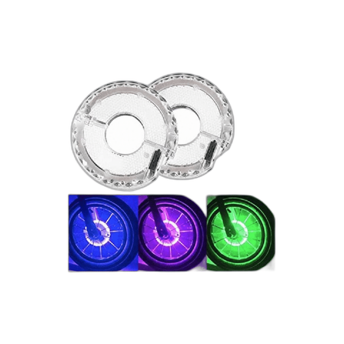Solhice Buje de luces de rueda de bicicleta recargable con