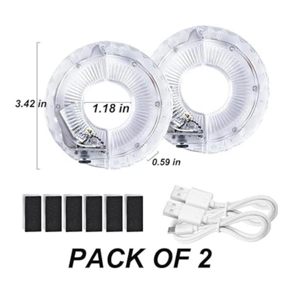 Solhice Buje de luces de rueda de bicicleta recargable con_3