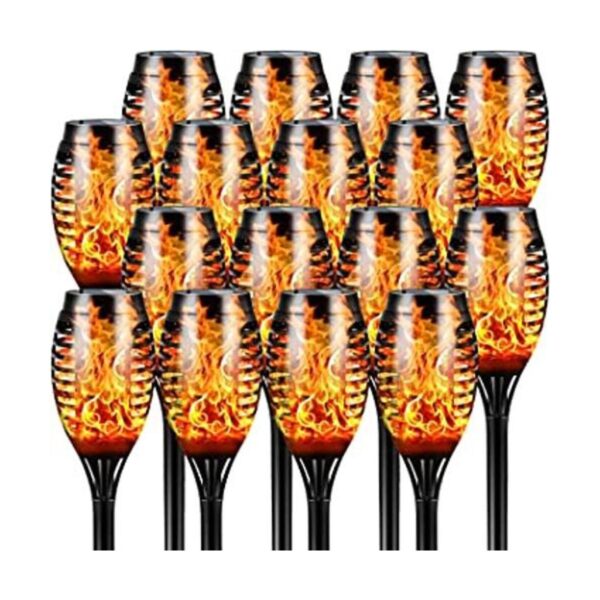 Solar Torch Lights with Flickering Flame 16 Packs 12LED_1