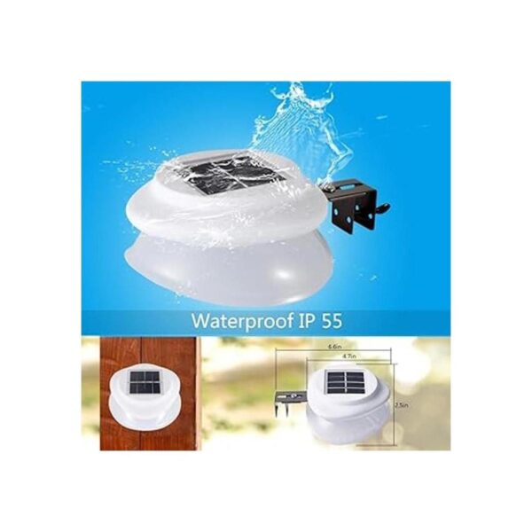 Solar para canalón Super brillante 9 LED Lámpara de valla_5