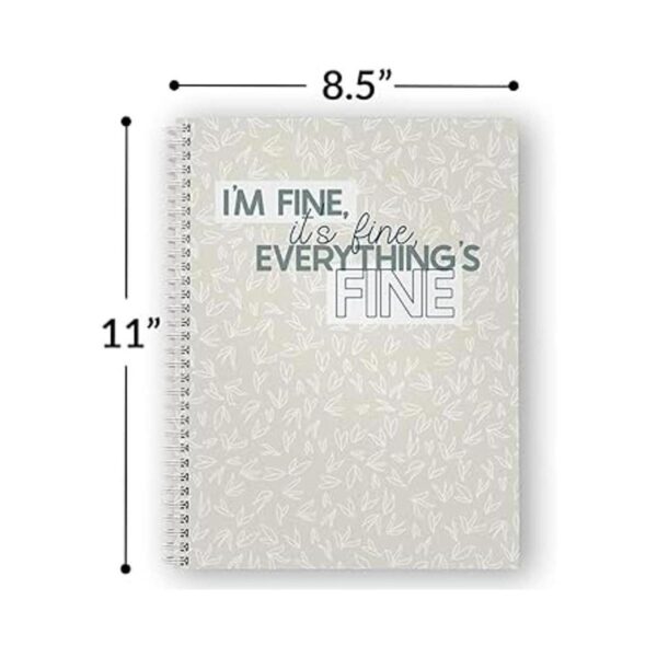 Softcover Everything Is Fine 8.5 x 11 pulgadas cuaderno_3