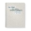 Softcover Everything Is Fine 8.5 x 11 pulgadas cuaderno_1