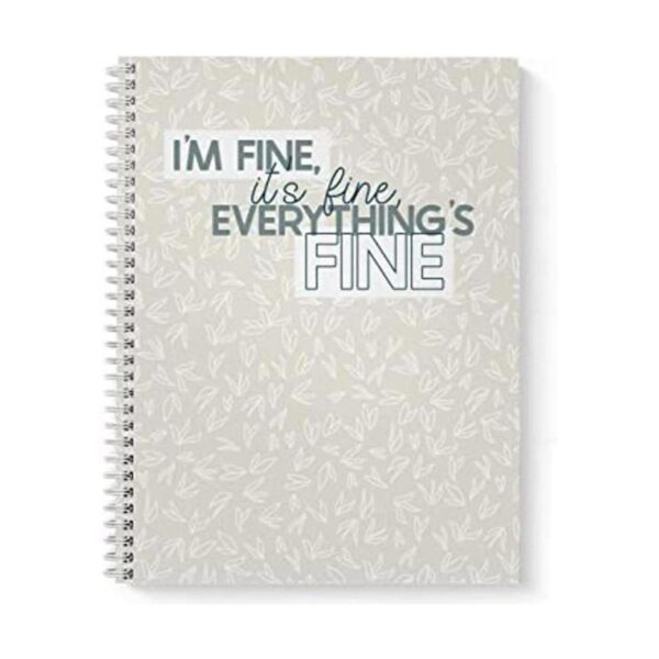 Softcover Everything Is Fine 8.5 x 11 pulgadas cuaderno_1