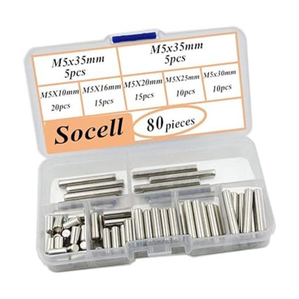 Socell Juego de 80 pines de soporte para estante de acero