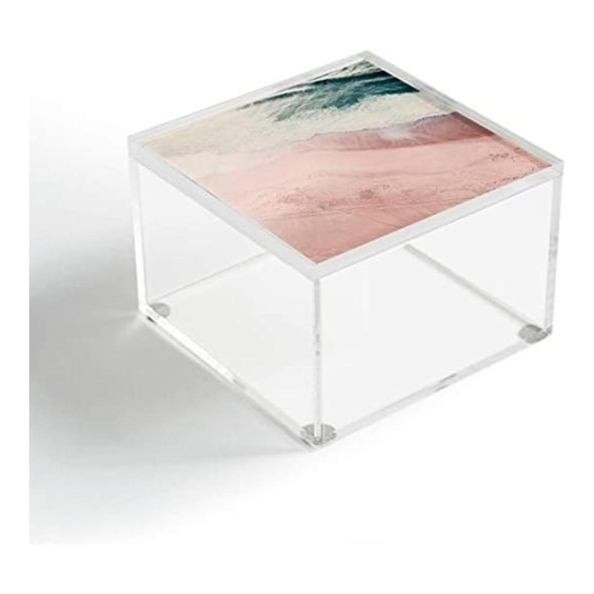 Society6 Ingrid Beddoes Beach Calm caja acrílica 4 x 4 x