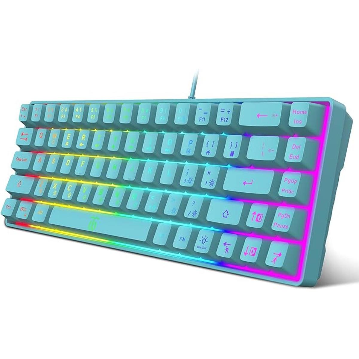 Snpurdiri Teclado para juegos de 60 de membrana teclado
