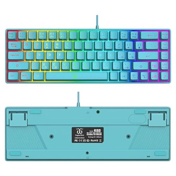 Snpurdiri Teclado para juegos de 60 de membrana teclado_3