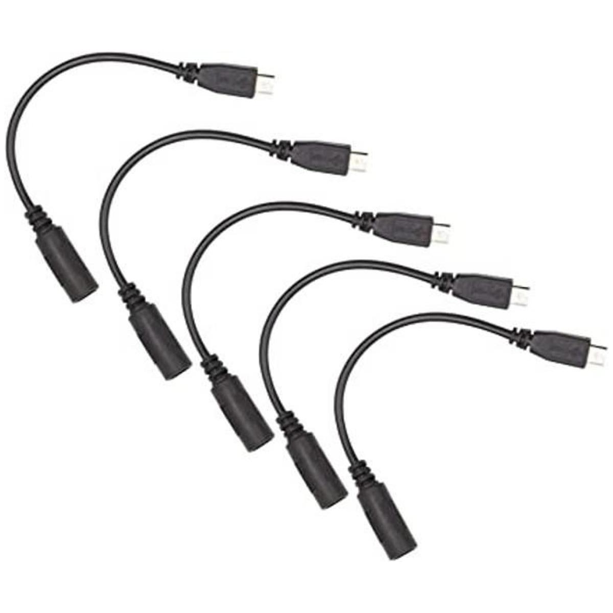 Snsnlent 5 adaptadores de conector hembra a micro USB