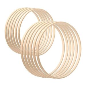 Sntieecr Paquete de 12 anillos de madera de bambú floral_1