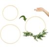 Sntieecr Paquete de 12 anillos de madera de bambú floral_3
