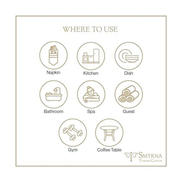Smyrna Turkish Cotton Toallas de baño versátiles para