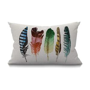 Smooffly Funda de almohada de plumas de acuarela para_1