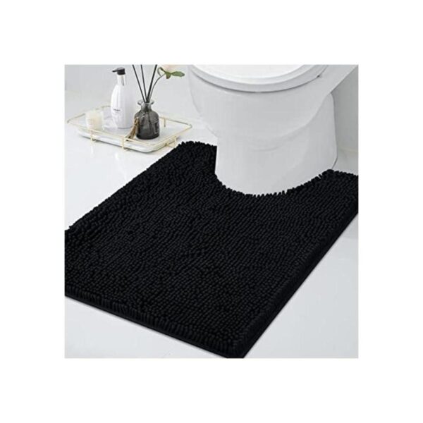 Smiry Alfombras de baño de felpilla en forma de U suaves_1