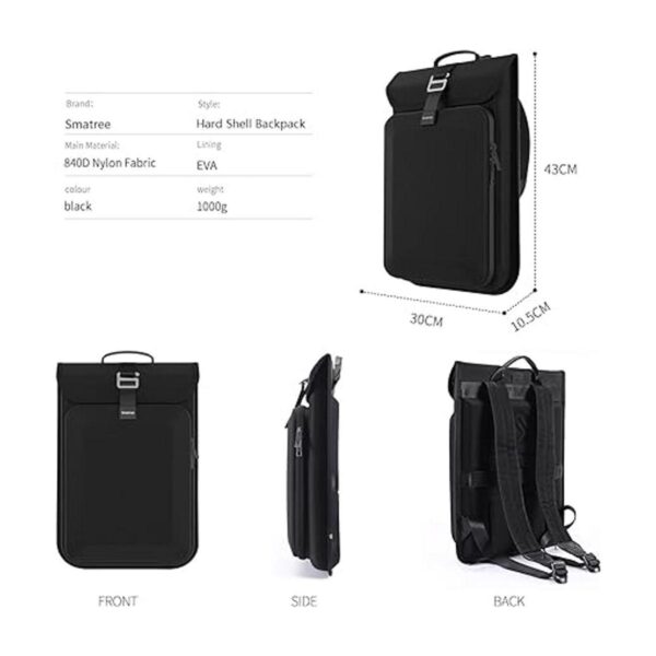 Smatree Mochila para laptop de negocios Negro