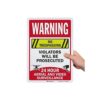 SmartSign Letrero Advertencia No Trespassing 24 horas_1
