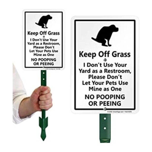 SmartSign Letrero divertido para caca de perro Keep Off_1