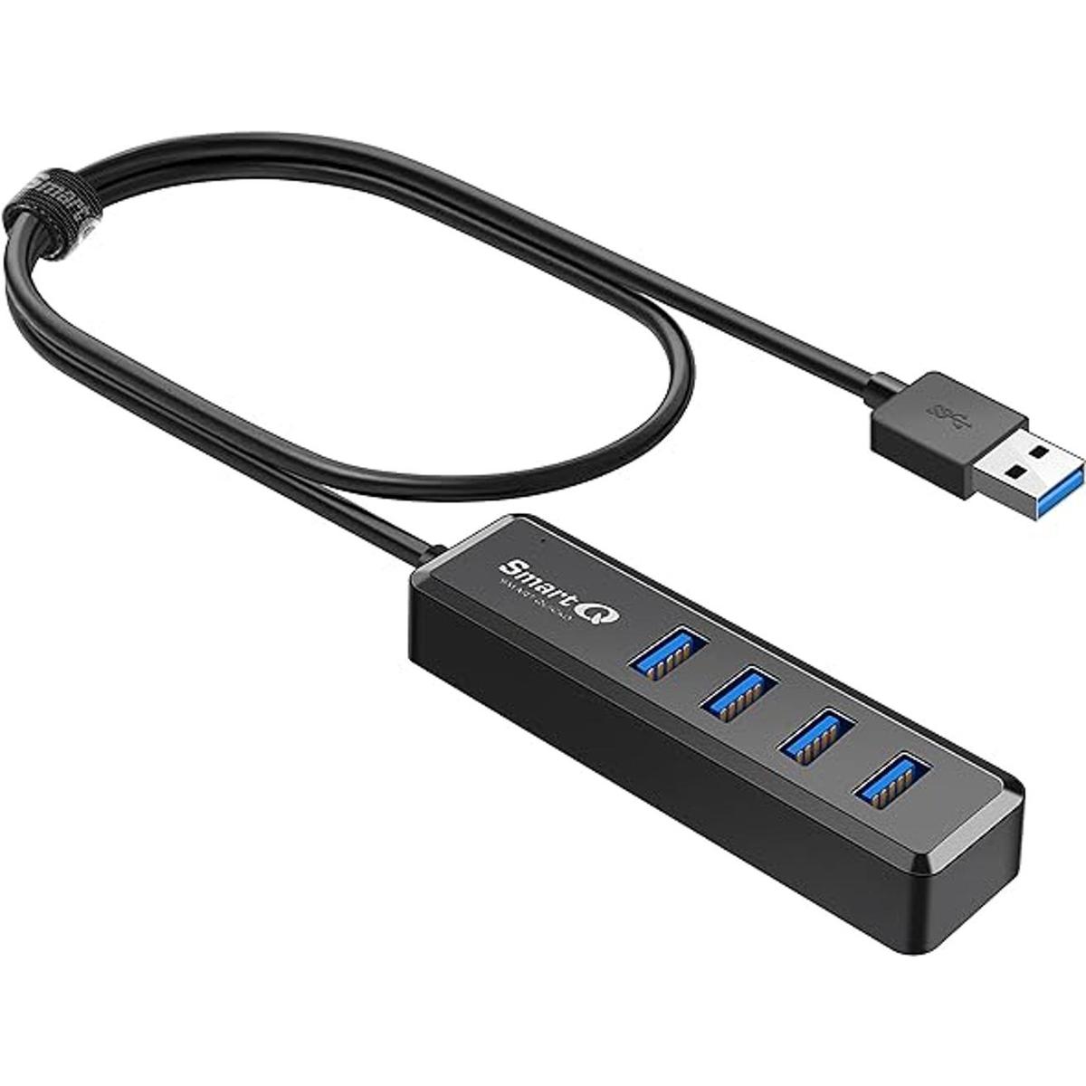 SmartQ H302S Hub USB 3.0 para laptop con cable de 2 pies
