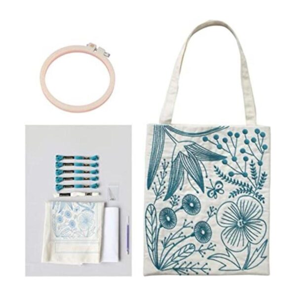 SmartFeather Kit de bordado de flores bolsa de mano kit_1