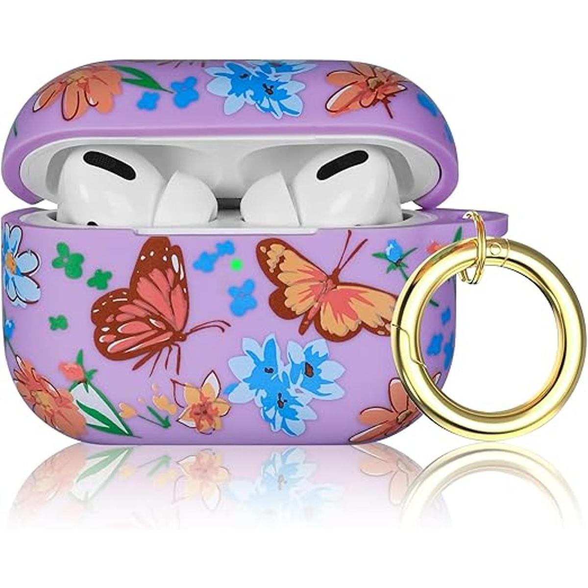 Slinbee Funda para Airpods Pro funda de mariposa suave y