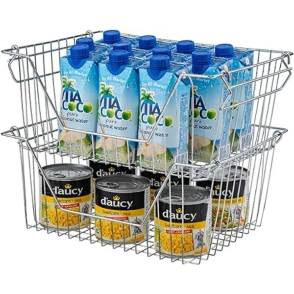 Slideep Cestas de almacenamiento apilables grandes para