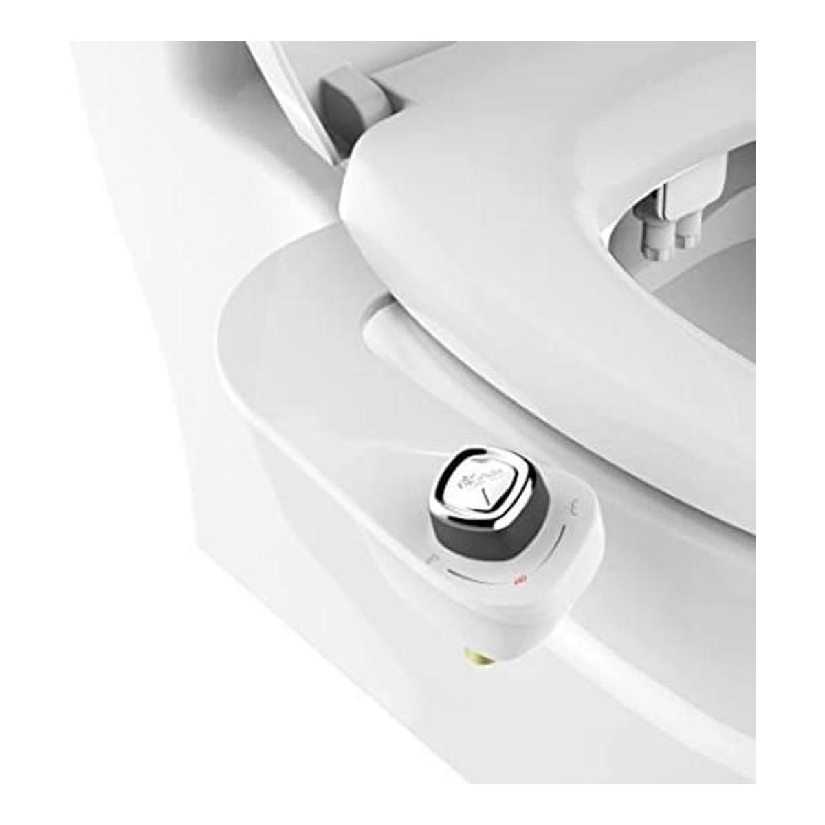 SlimEdge Simple Bidet Toilet Attachment in White with Dual