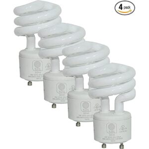 SleekLighting 4 bombillas CFL con base GU24 de 2 puntas