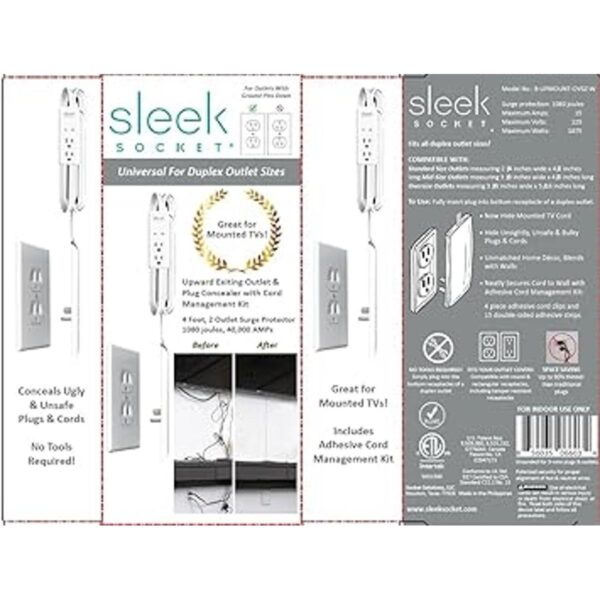 Sleek Socket para TV montada corrector de salida_6