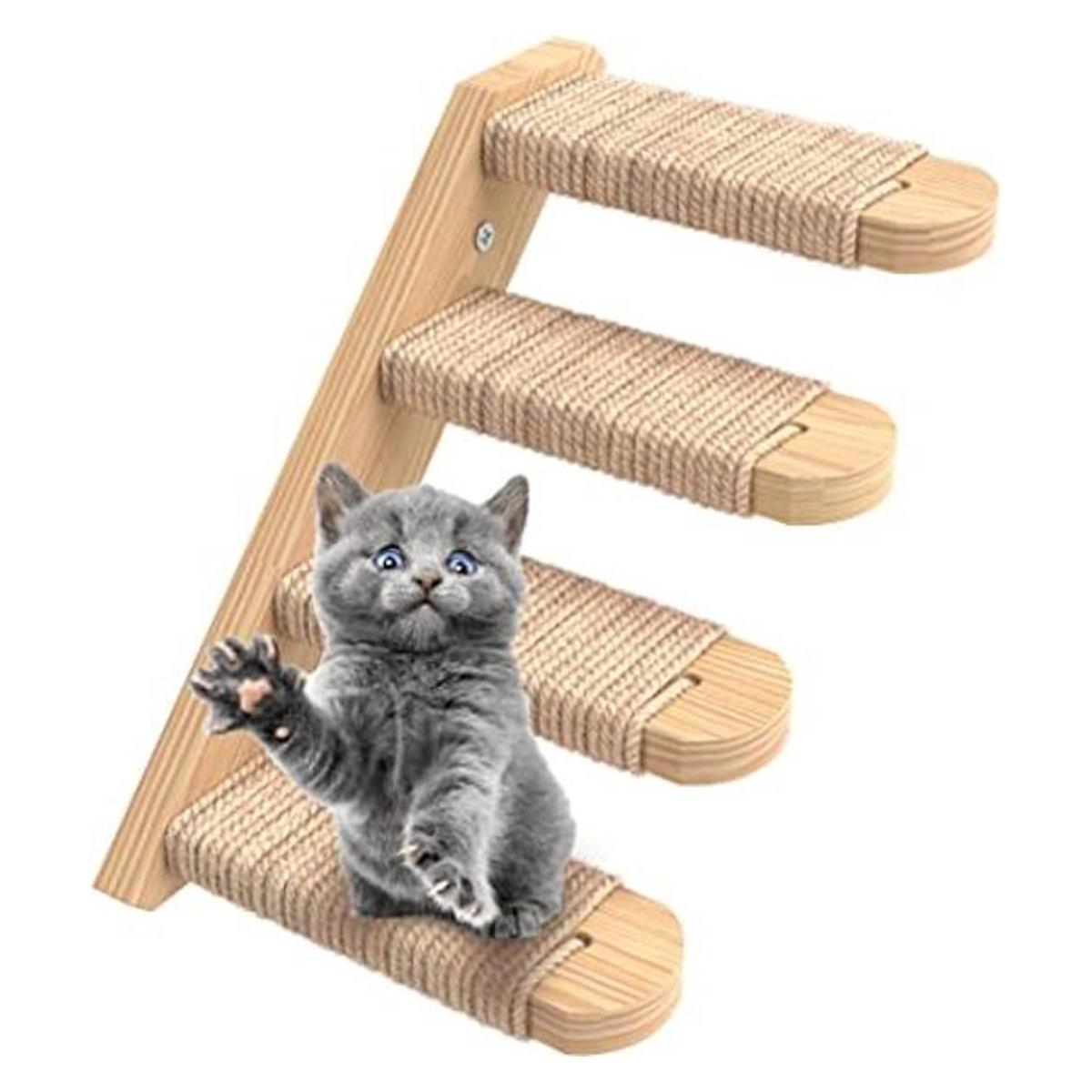 Skywin Cat Steps Escaleras de pared de gato de madera de