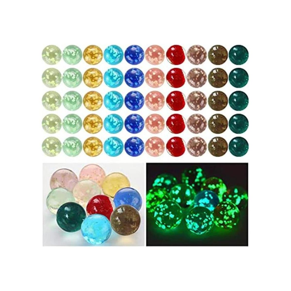 Skylety 50 piezas de mármoles que brillan en la oscuridad
