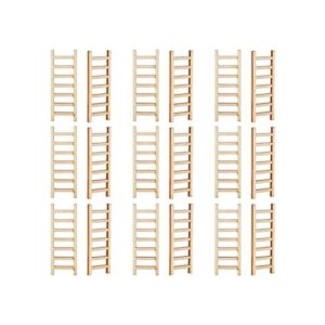 Skylety 20 piezas mini escalera de madera para muebles de